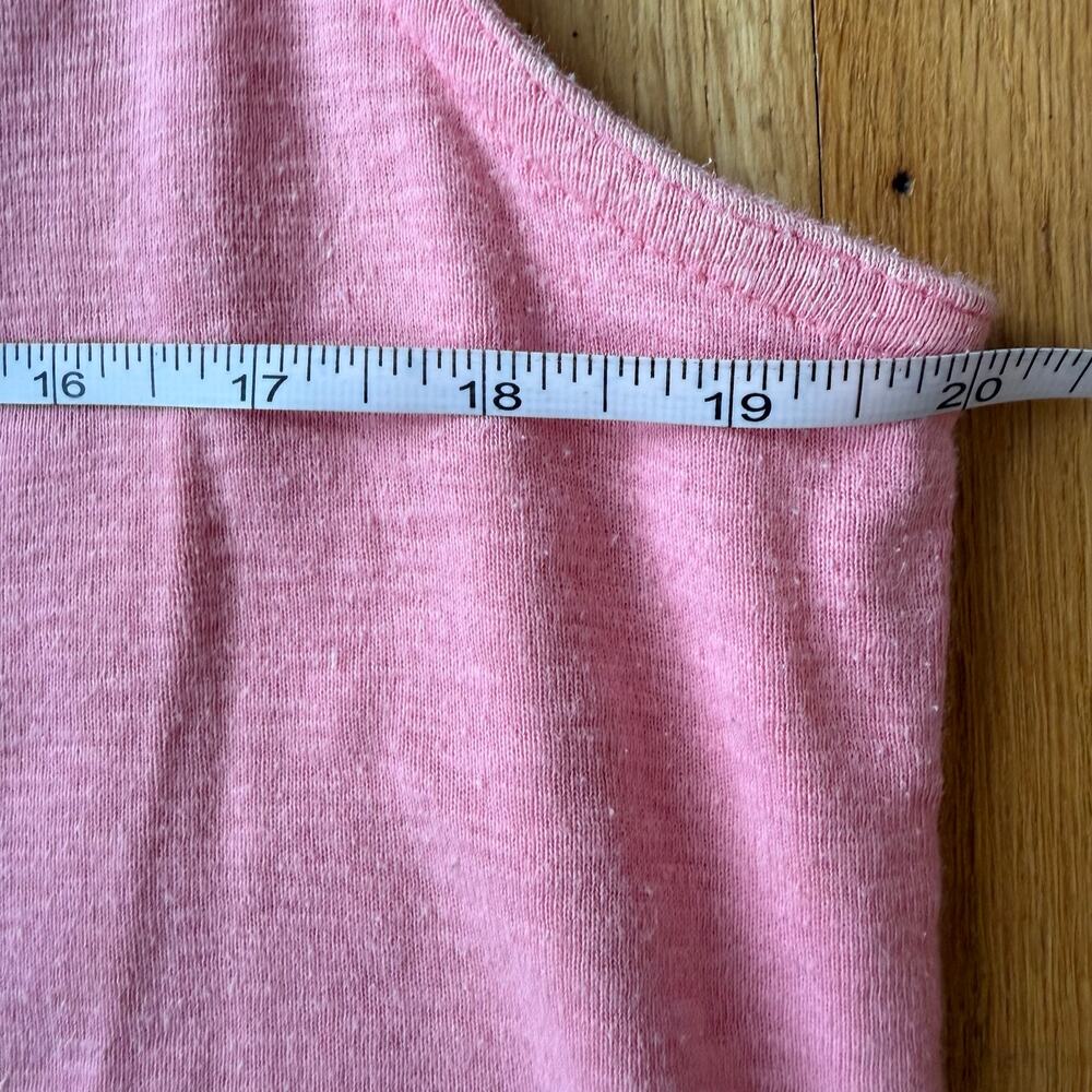 J. Jill Pink Organic Cotton Slub Knit Sleeveless Tank Swing Dress Size L Casual - Picture 4 of 8